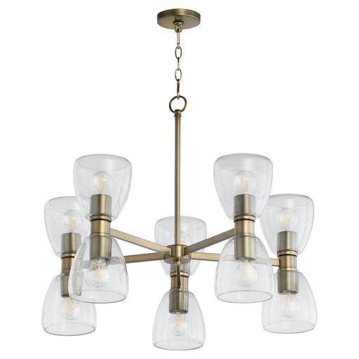 Myhouse Lighting Quorum - 615-10-81 - Ten Light Chandelier - Relo - Dark Brass