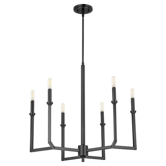 Myhouse Lighting Quorum - 6174-6-59 - Six Light Chandelier - Merrick - Matte Black