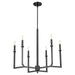 Myhouse Lighting Quorum - 6174-6-59 - Six Light Chandelier - Merrick - Matte Black