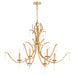 Myhouse Lighting Quorum - 620-6-74 - Six Light Chandelier - Majesty - Gold Leaf