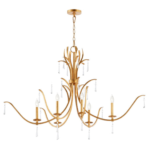 Myhouse Lighting Quorum - 621-6-74 - Six Light Chandelier - Majesty - Gold Leaf