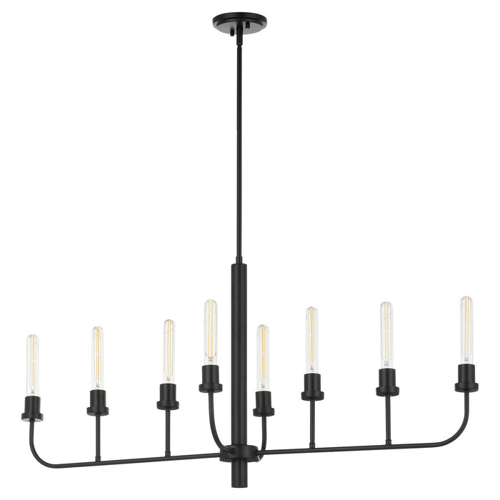 Myhouse Lighting Quorum - 622-8-59 - Eight Light Linear Chandelier - Sheridan - Matte Black