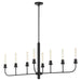 Myhouse Lighting Quorum - 622-8-59 - Eight Light Linear Chandelier - Sheridan - Matte Black