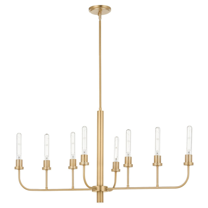 Myhouse Lighting Quorum - 622-8-80 - Eight Light Chandelier - Sheridan - Aged Brass