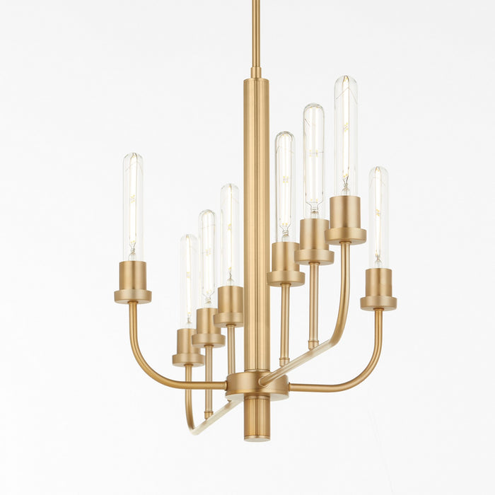 Myhouse Lighting Quorum - 622-8-80 - Eight Light Chandelier - Sheridan - Aged Brass