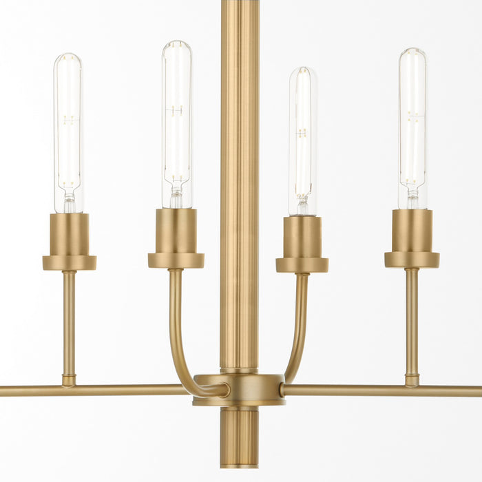 Myhouse Lighting Quorum - 622-8-80 - Eight Light Chandelier - Sheridan - Aged Brass