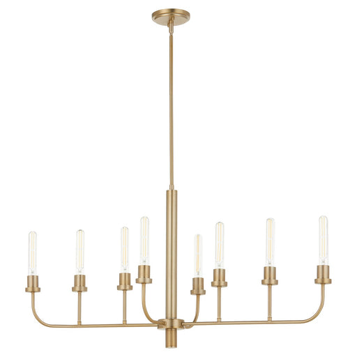 Myhouse Lighting Quorum - 622-8-80 - Eight Light Chandelier - Sheridan - Aged Brass