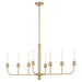 Myhouse Lighting Quorum - 622-8-80 - Eight Light Chandelier - Sheridan - Aged Brass