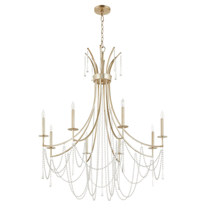 Myhouse Lighting Quorum - 628-8-60 - Eight Light Chandelier - Malin - Antique Silver