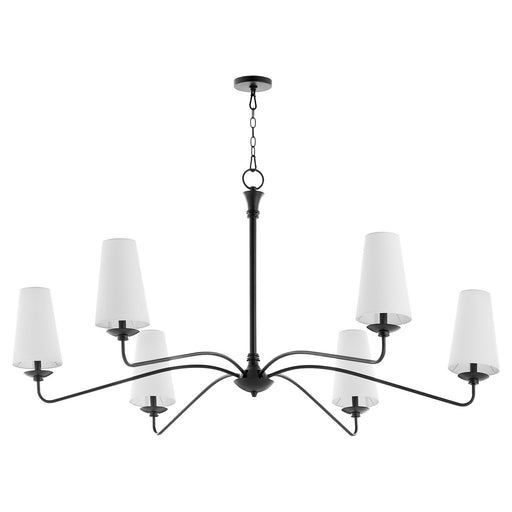 Myhouse Lighting Quorum - 636-6-59 - Six Light Chandelier - Euphora - Matte Black