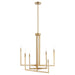 Myhouse Lighting Quorum - 6377-6-80 - Six Light Chandelier - BOLERO - Aged Brass