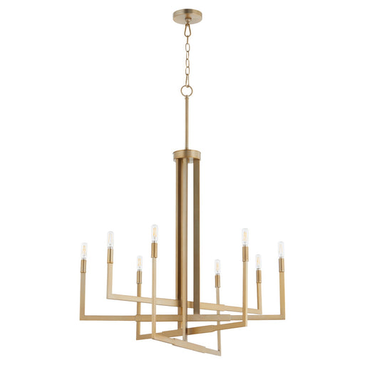 Myhouse Lighting Quorum - 6377-8-80 - Eight Light Chandelier - BOLERO - Aged Brass