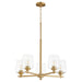 Myhouse Lighting Quorum - 658-5-80 - Five Light Chandelier - Veno - Aged Brass