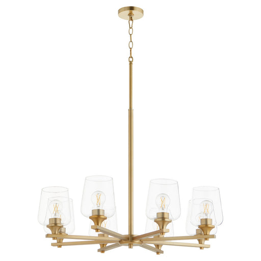 Myhouse Lighting Quorum - 658-8-80 - Eight Light Chandelier - Veno - Aged Brass