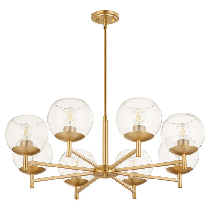 Myhouse Lighting Quorum - 678-8-80 - Eight Light Chandelier - Lyon - Aged Brass