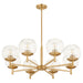 Myhouse Lighting Quorum - 678-8-80 - Eight Light Chandelier - Lyon - Aged Brass