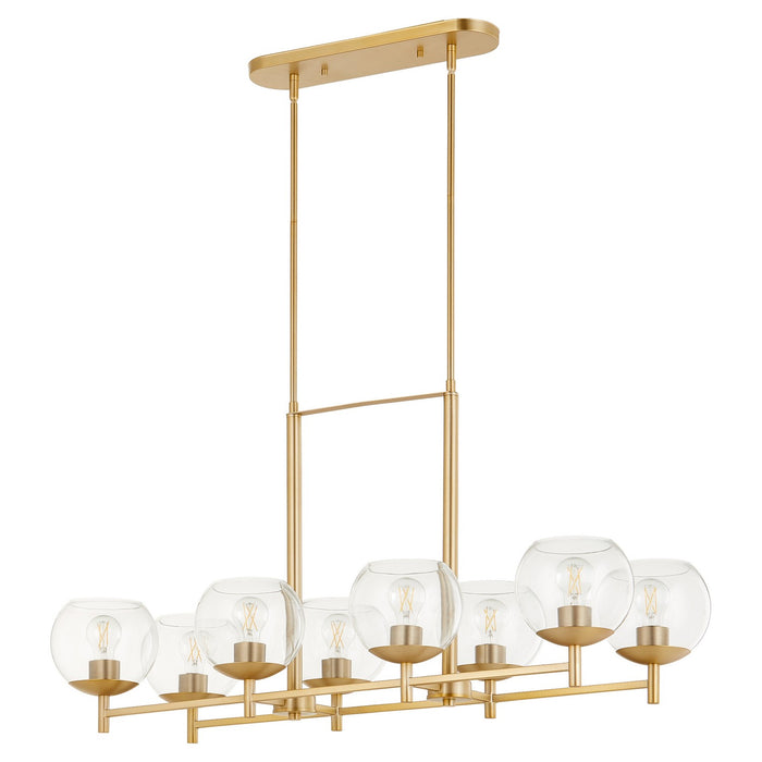 Myhouse Lighting Quorum - 688-8-80 - Eight Light Chandelier - Lyon - Aged Brass