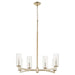 Myhouse Lighting Quorum - 674-6-60 - Six Light Chandelier - Merrick - Aged Silver Leaf