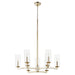 Myhouse Lighting Quorum - 674-9-60 - Nine Light Chandelier - Merrick - Aged Silver Leaf