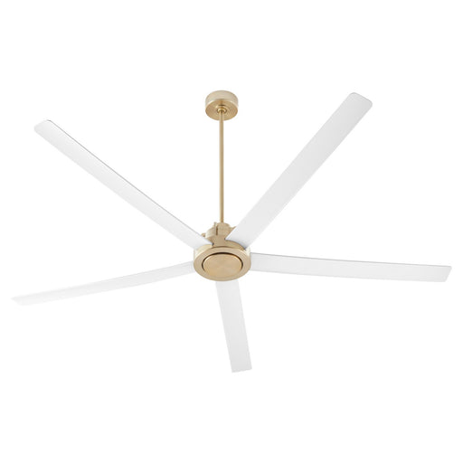 Myhouse Lighting Quorum - 80805-808 - 80"Patio Fan - Revel - Aged Brass w/ Studio White