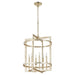 Myhouse Lighting Quorum - 874-6-60 - Six Light Entry - Merrick - Aged Silver Leaf