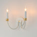 Myhouse Lighting Maxim - 11372WWTGL - Two Light Wall Sconce - Charlton - Weathered White/Gold Leaf