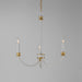 Myhouse Lighting Maxim - 11373WWTGL - Three Light Chandelier - Charlton - Weathered White/Gold Leaf