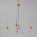 Myhouse Lighting Maxim - 11373WWTGL - Three Light Chandelier - Charlton - Weathered White/Gold Leaf