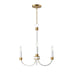 Myhouse Lighting Maxim - 11373WWTGL - Three Light Chandelier - Charlton - Weathered White/Gold Leaf