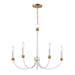 Myhouse Lighting Maxim - 11375WWTGL - Five Light Chandelier - Charlton - Weathered White/Gold Leaf