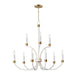 Myhouse Lighting Maxim - 11377WWTGL - Nine Light Chandelier - Charlton - Weathered White/Gold Leaf