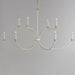 Myhouse Lighting Maxim - 11378WWTGL - Eight Light Chandelier - Charlton - Weathered White/Gold Leaf