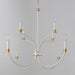 Myhouse Lighting Maxim - 11378WWTGL - Eight Light Chandelier - Charlton - Weathered White/Gold Leaf