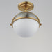 Myhouse Lighting Maxim - 12410SWSNSBR - One Light Semi Flush Mount - Duke - Satin Nickel / Satin Brass