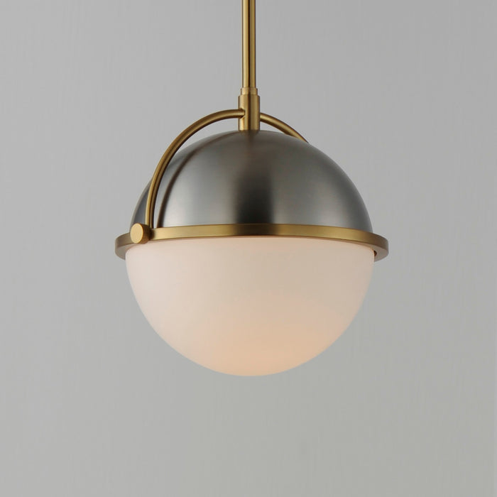 Myhouse Lighting Maxim - 12411SWSNSBR - One Light Pendant - Duke - Satin Nickel / Satin Brass