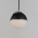 Myhouse Lighting Maxim - 12412SWBKWBR - One Light Pendant - Duke - Black/Weathered Brass