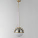 Myhouse Lighting Maxim - 12412SWSNSBR - One Light Pendant - Duke - Satin Nickel / Satin Brass
