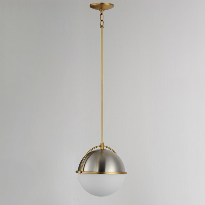 Myhouse Lighting Maxim - 12412SWSNSBR - One Light Pendant - Duke - Satin Nickel / Satin Brass