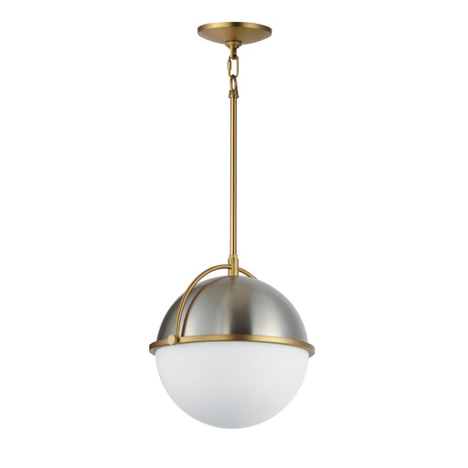 Myhouse Lighting Maxim - 12412SWSNSBR - One Light Pendant - Duke - Satin Nickel / Satin Brass