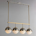 Myhouse Lighting Maxim - 12414SWSNSBR - Four Light Linear Pendant - Duke - Satin Nickel / Satin Brass