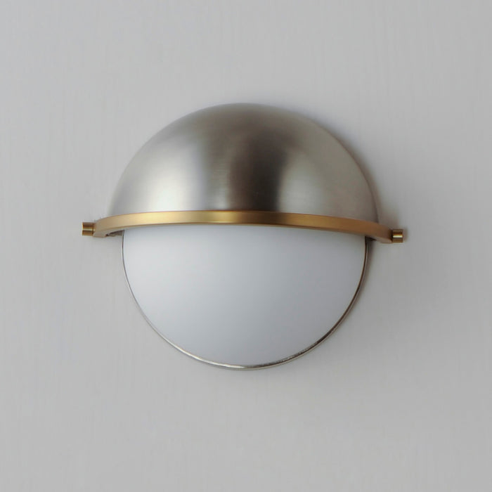 Myhouse Lighting Maxim - 12418SWSNSBR - One Light Wall Sconce - Duke - Satin Nickel / Satin Brass