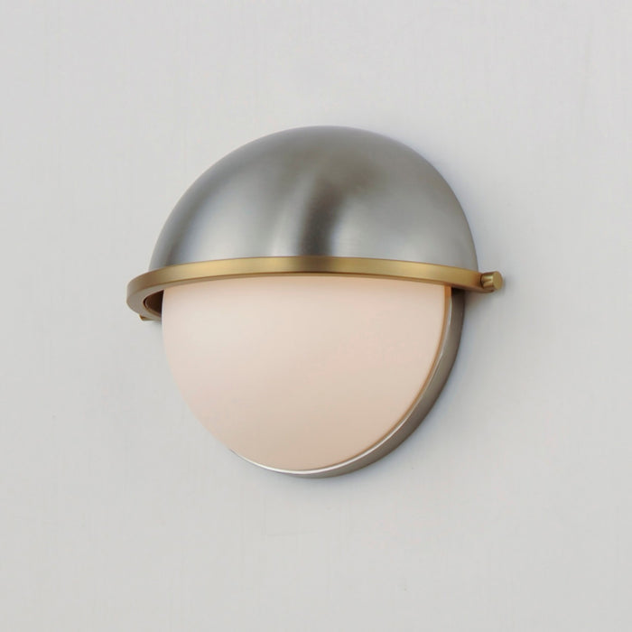 Myhouse Lighting Maxim - 12418SWSNSBR - One Light Wall Sconce - Duke - Satin Nickel / Satin Brass