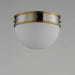 Myhouse Lighting Maxim - 12419SWSNSBR - One Light Flush Mount - Duke - Satin Nickel / Satin Brass