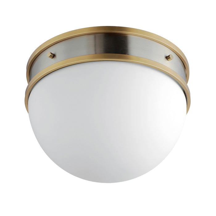 Myhouse Lighting Maxim - 12419SWSNSBR - One Light Flush Mount - Duke - Satin Nickel / Satin Brass