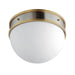 Myhouse Lighting Maxim - 12419SWSNSBR - One Light Flush Mount - Duke - Satin Nickel / Satin Brass