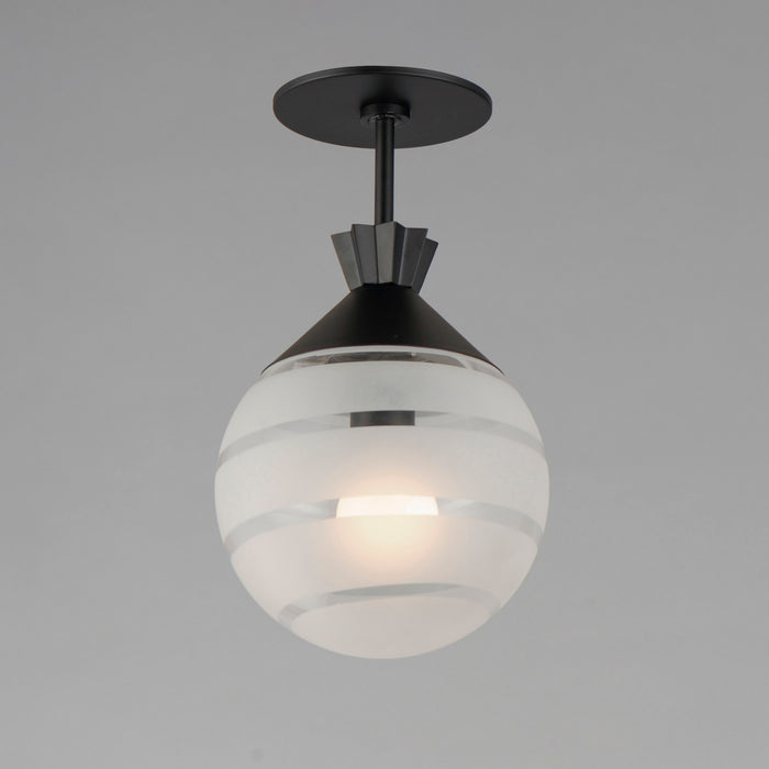 Myhouse Lighting Maxim - 12441CLFTBK - One Light Semi-Flush/Pendant - Copacabana - Black