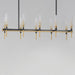 Myhouse Lighting Maxim - 16127CLBKAB - LED Linear Chandelier - Flambeau - Black / Antique Brass