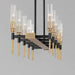 Myhouse Lighting Maxim - 16127CLBKAB - LED Linear Chandelier - Flambeau - Black / Antique Brass