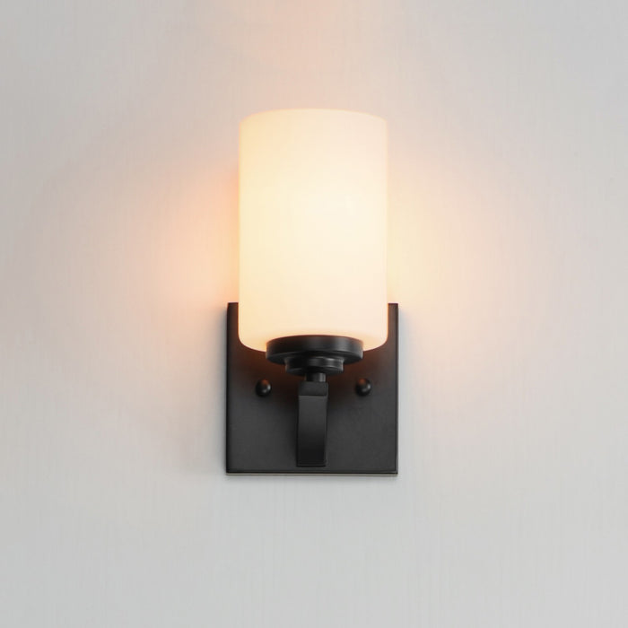 Myhouse Lighting Maxim - 20030SWBK - One Light Wall Sconce - Deven - Black