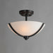 Myhouse Lighting Maxim - 20031SWBK - Three Light Semi Flush Mount - Deven - Black